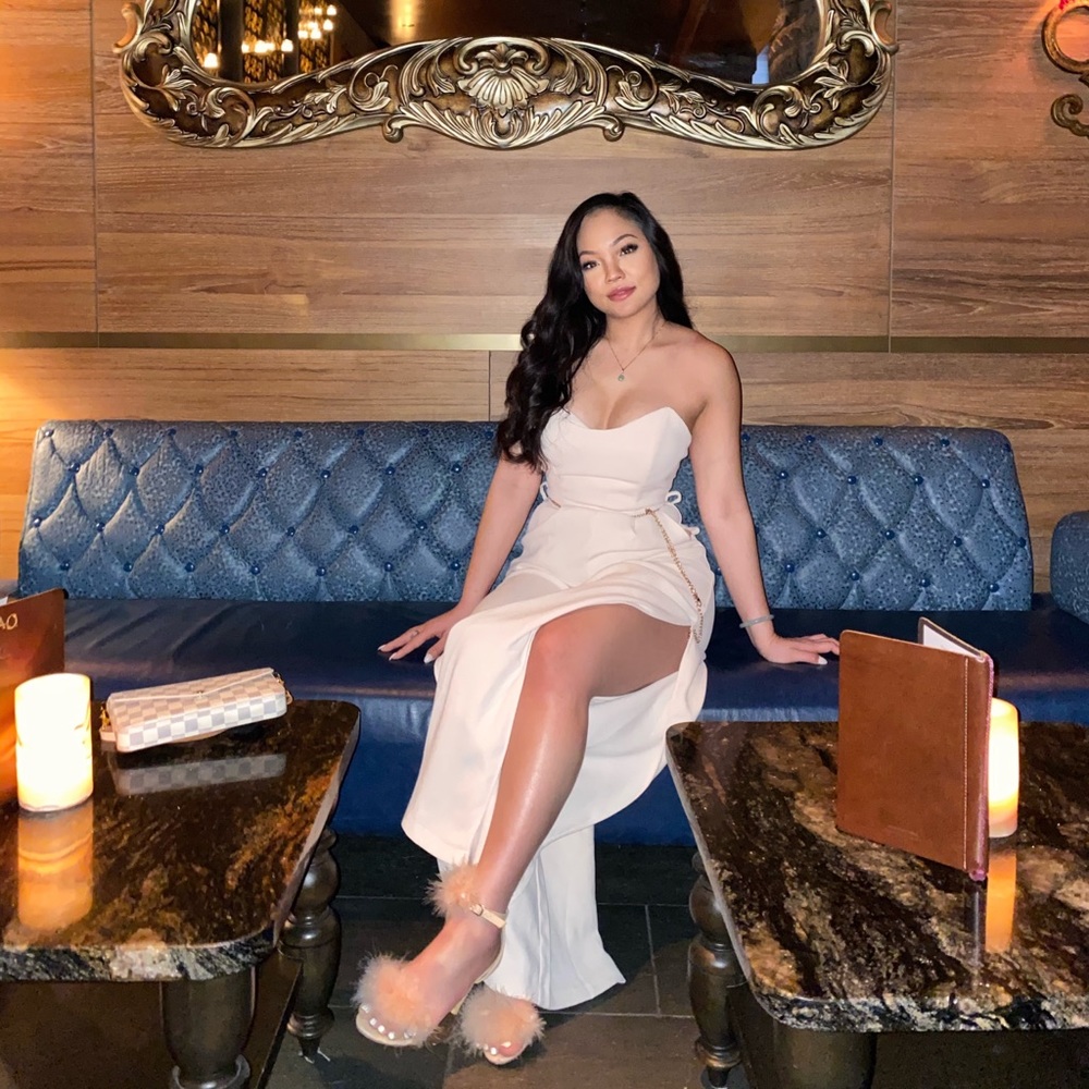 Cream jumpsuit